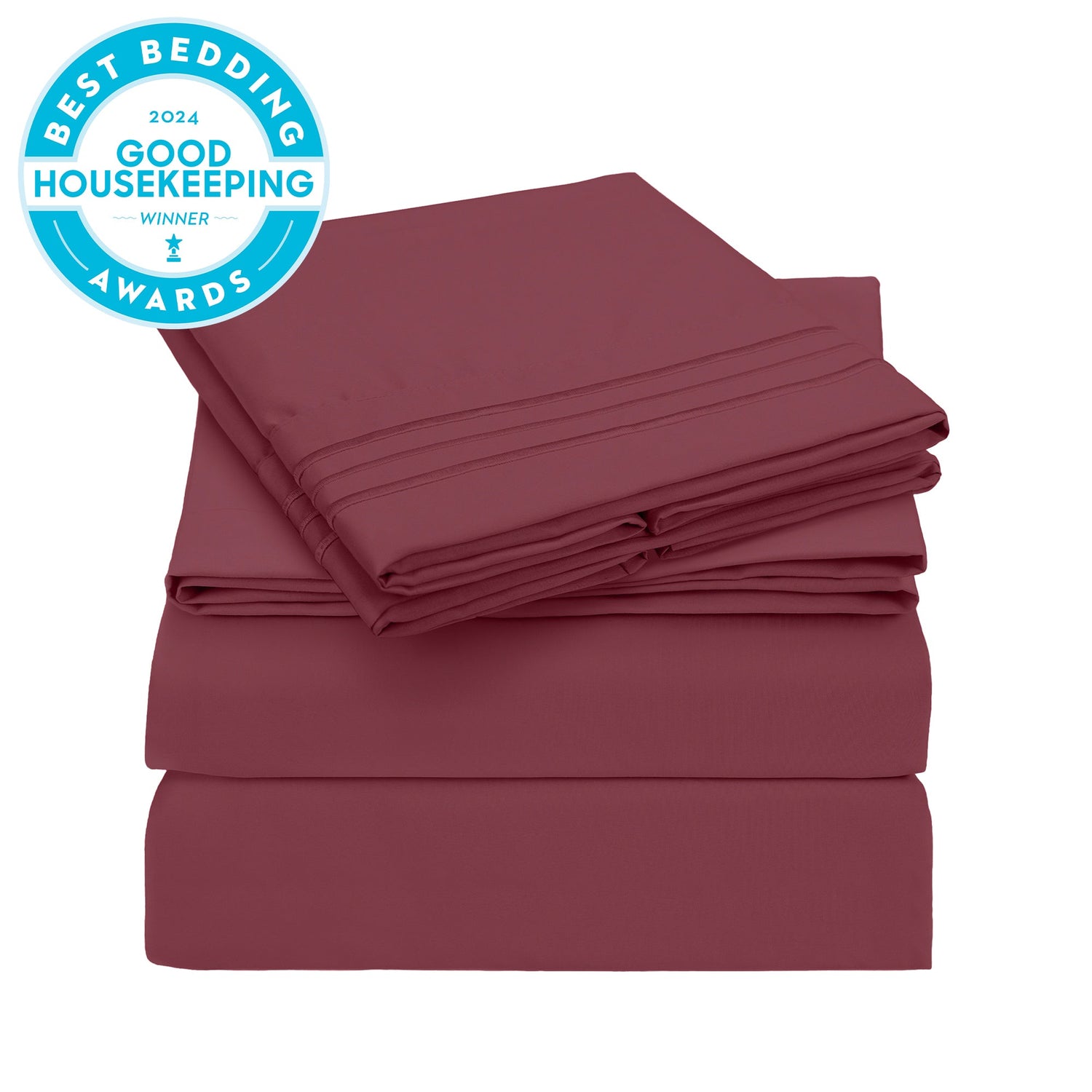 Iconic 4-Piece Microfiber Sheet Set (Fiery Reds)