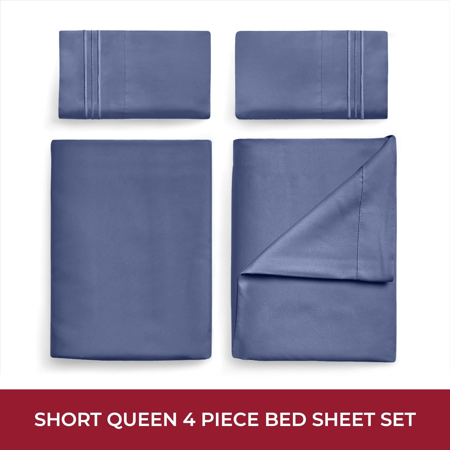 Iconic Collection Microfiber RV Bunk Sheet Set, Short Queen