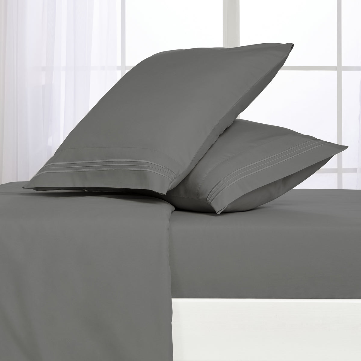 Grey Label 1800 Series Microfiber Sheet Set with Bonus Pillowcases
