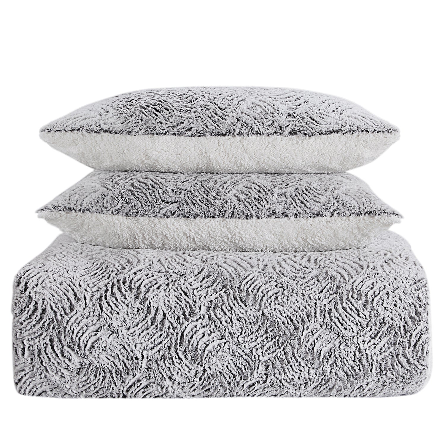 3-Piece Faux Fur Duvet Cover Set