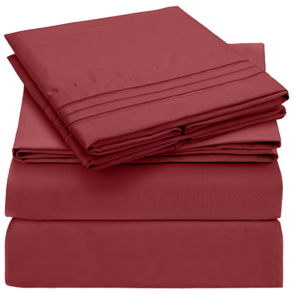 Iconic Collection Microfiber Sheet Set (Dark Colors), 4 Piece