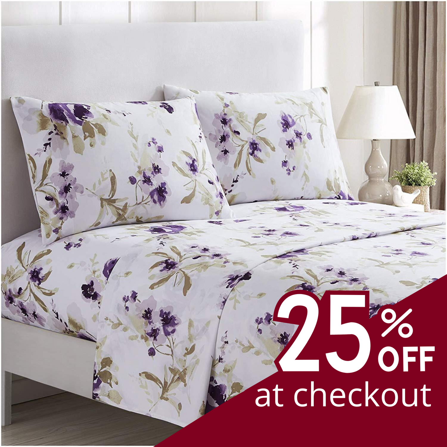 Iconic Collection Microfiber Sheet Set with Colorful Prints