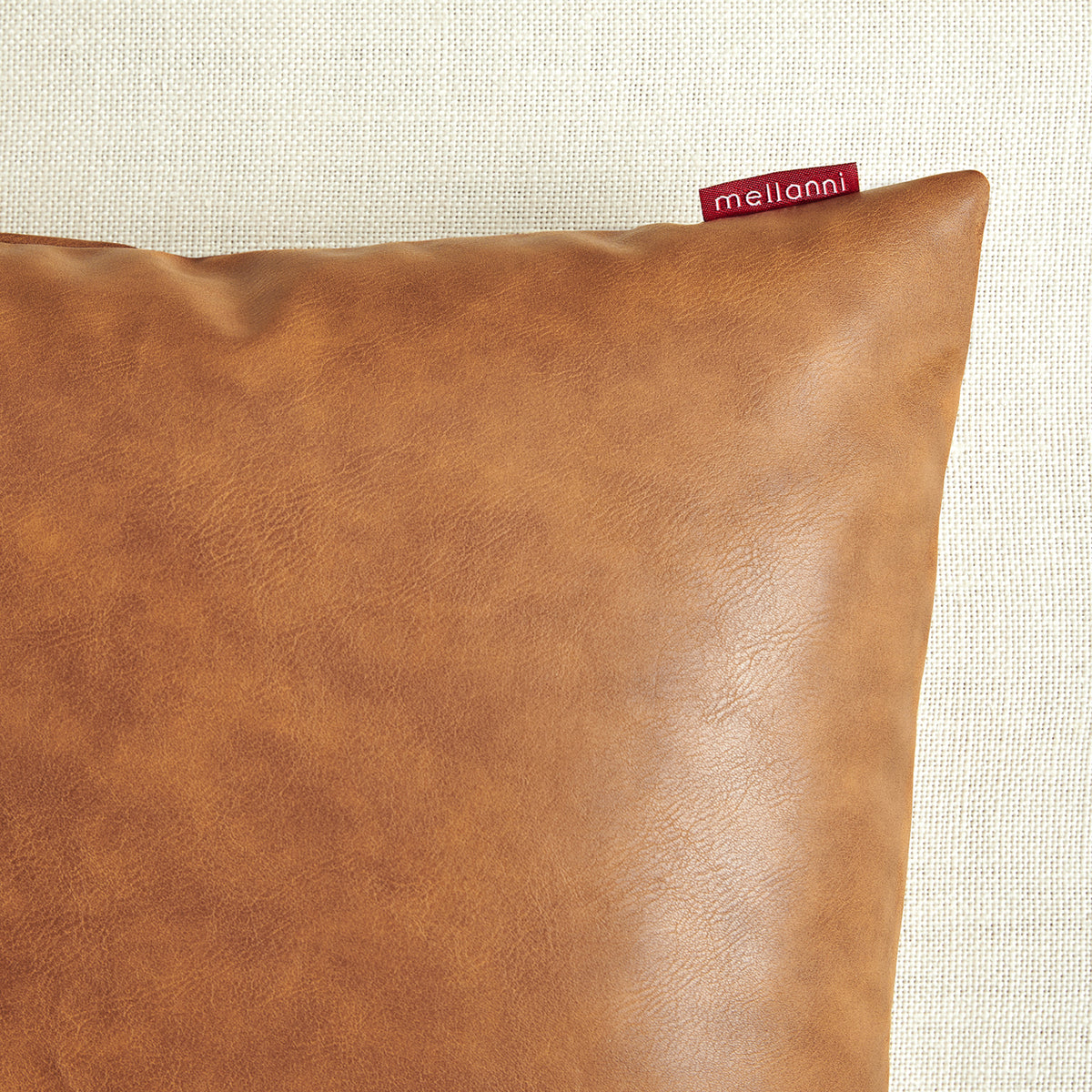 Faux Leather Throw Pillow Covers