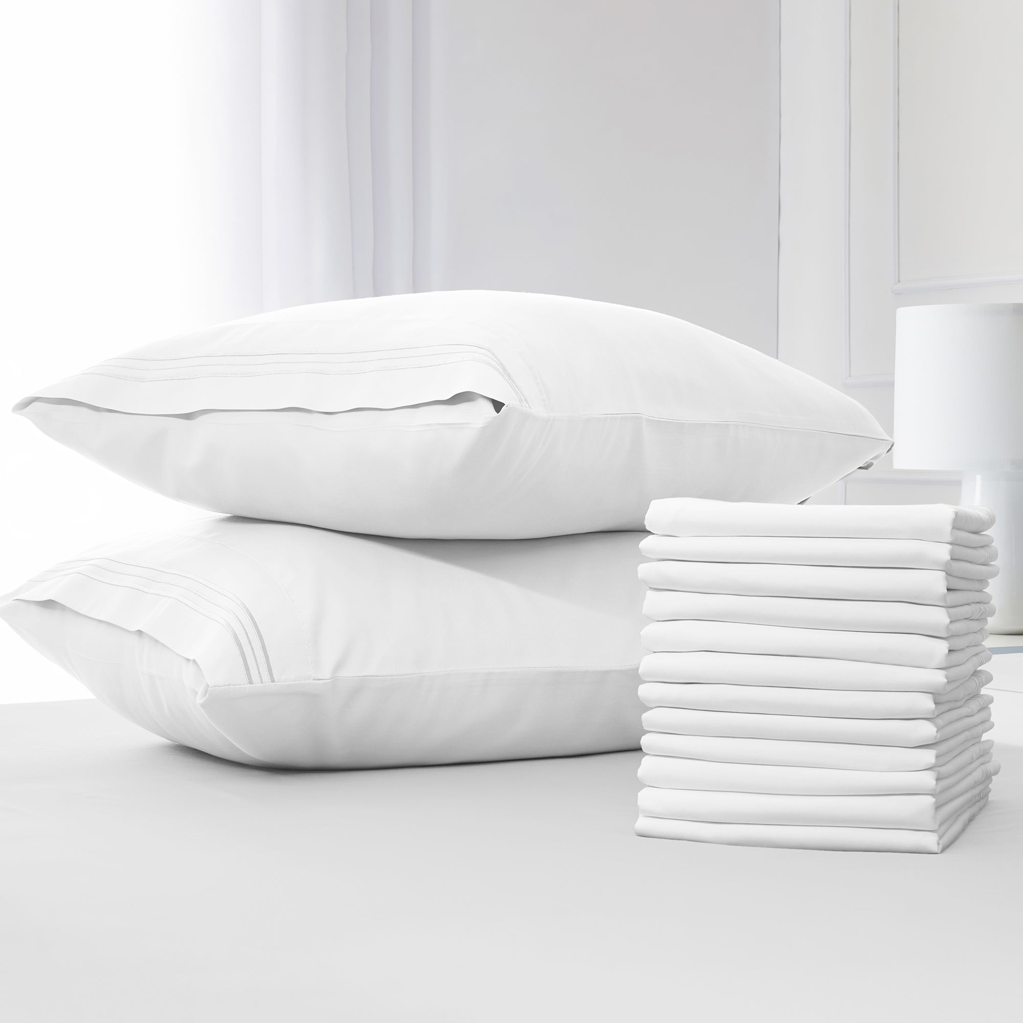 Iconic 12-Piece Microfiber Pillowcase Set