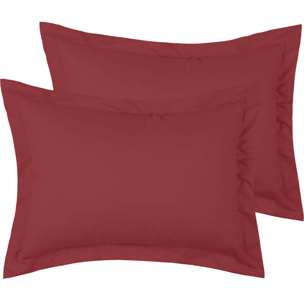 Pair of Pillow Shams Burgundy 27x27 See‎ measurement pictures - Bedding
