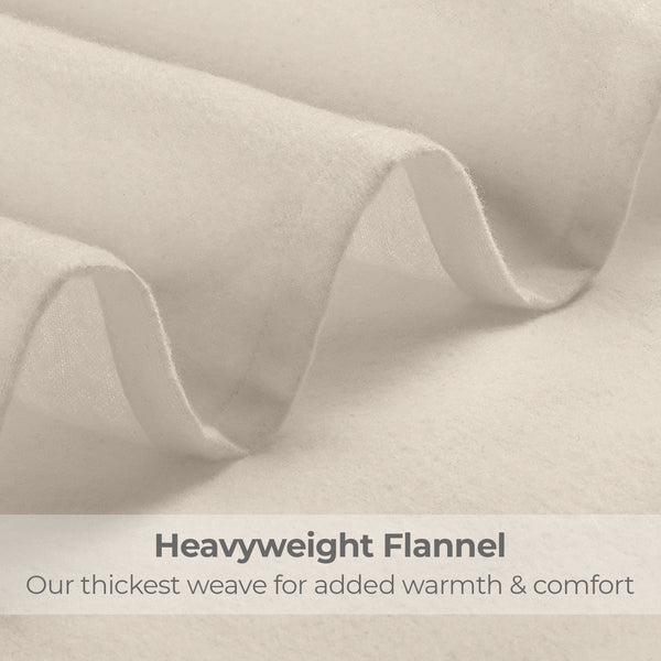100% Organic Flannel Cotton Sheet Set, Heavyweight 180GSM – Mellanni