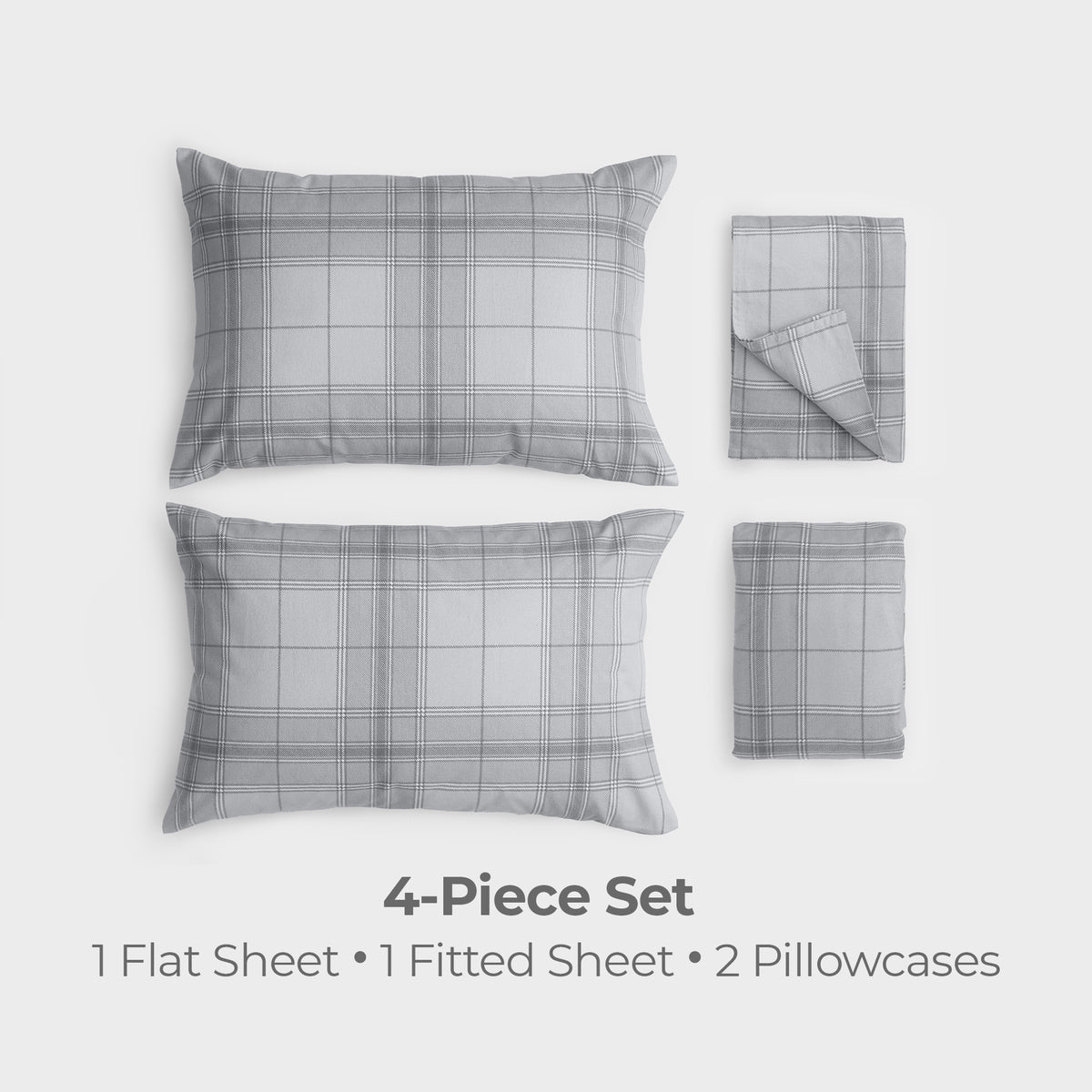 Mellanni Organic Flannel Cotton Sheet Set - Thumbnail 4