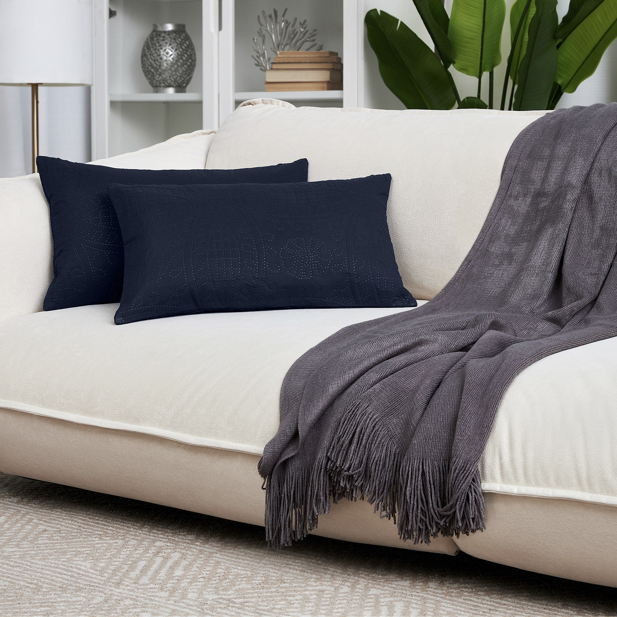 Iconic 2-Piece Ultrasonic Throw Pillow Cover Set – Mellanni