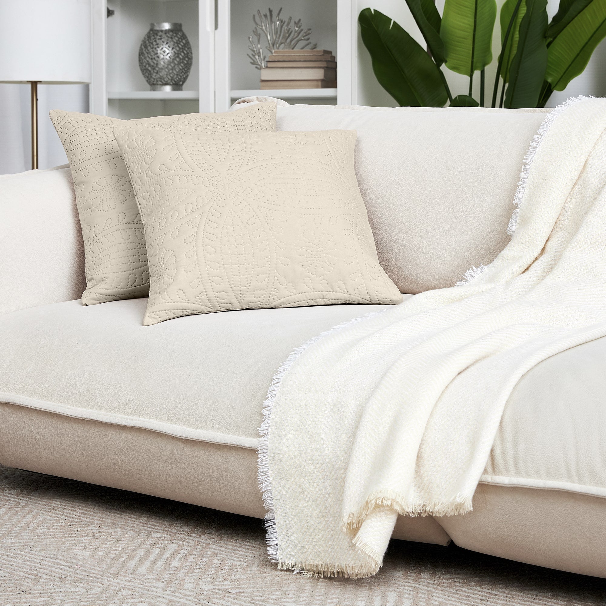 Iconic 2-Piece Ultrasonic Throw Pillow Cover Set – Mellanni
