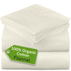 100% Organic Flannel Cotton Sheet Set, Heavyweight 180GSM