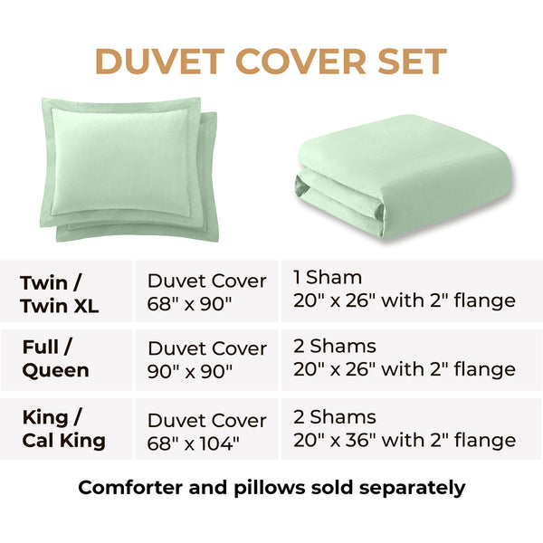100% Organic Cotton Flannel Duvet Cover Set