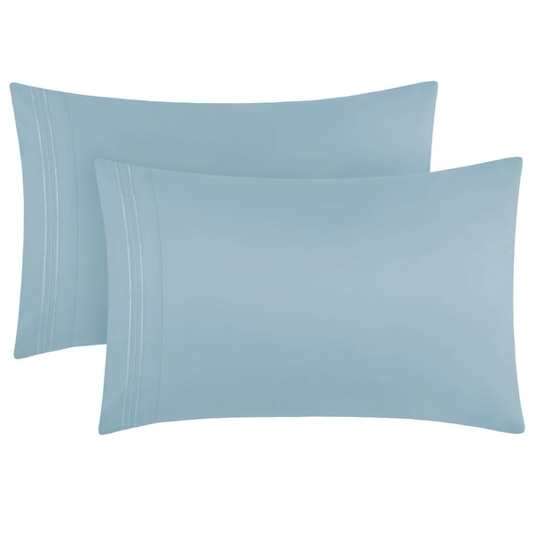 Mellanni Iconic Collection Microfiber Pillowcases, Set of 4 - Pillowcase (Standard, White)