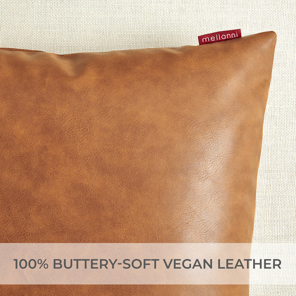 Throw Pillow Set 6, 18x18 Vegan leather throw pillow, Modern Minimal