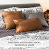 Faux Leather Throw Pillow Covers