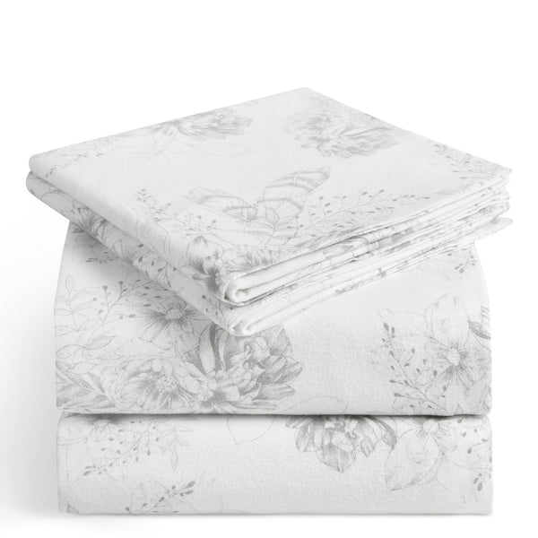 100% Organic Flannel Cotton Sheet Set, Heavyweight 180GSM – Mellanni
