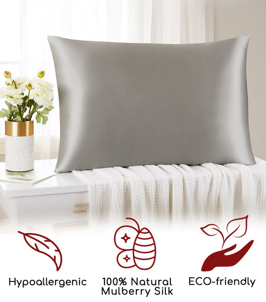 100% Mulberry Silk Pillowcases, Square Size