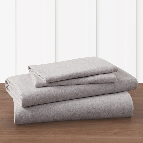 Jersey Knit 100% Cotton 4-Piece Bed Sheet Set