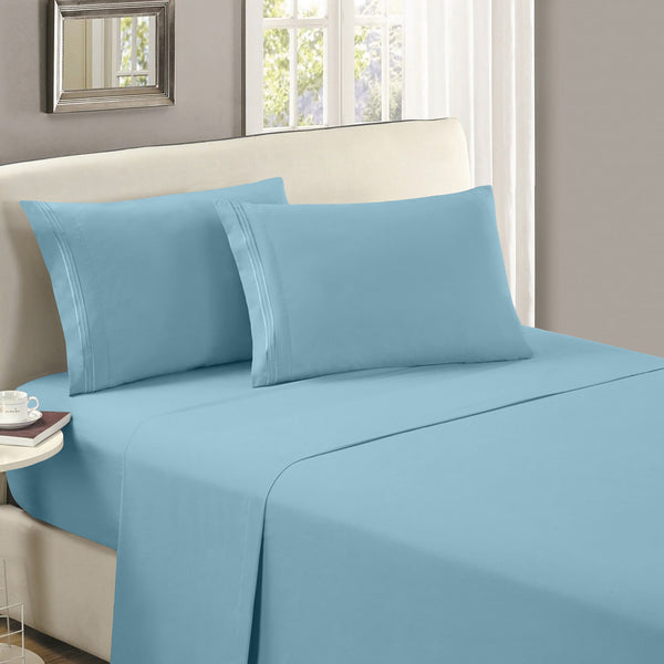 Mellanni Twin Fitted Sheet Only - Iconic Collection Bedding Sheets