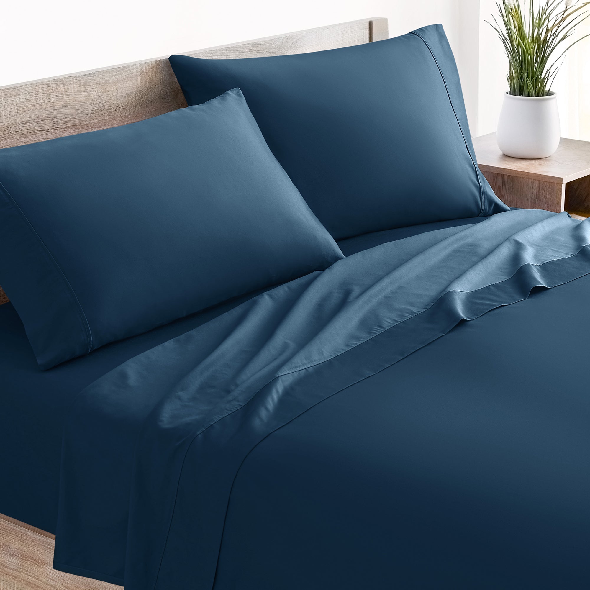 Organic King Cotton Sheet outlet Set - Ballad Blue