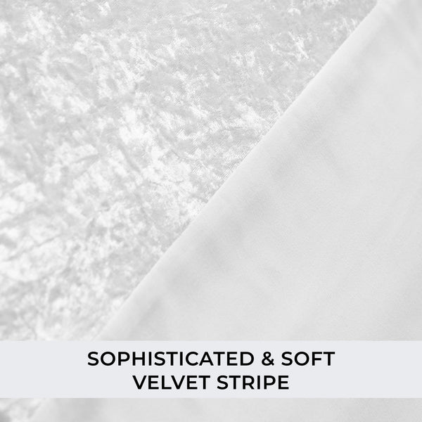 Microfiber Duvet Cover Set with Velvet Stripe