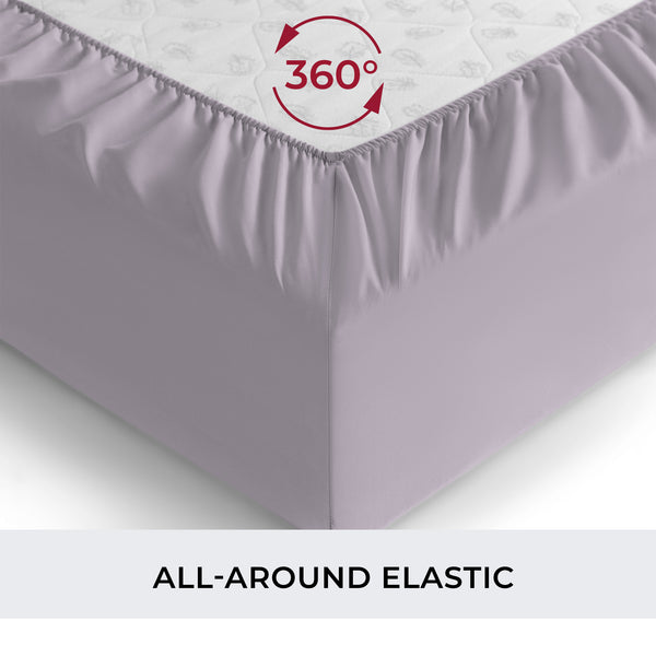 Iconic Collection Microfiber Fitted Sheet (Light Colors)