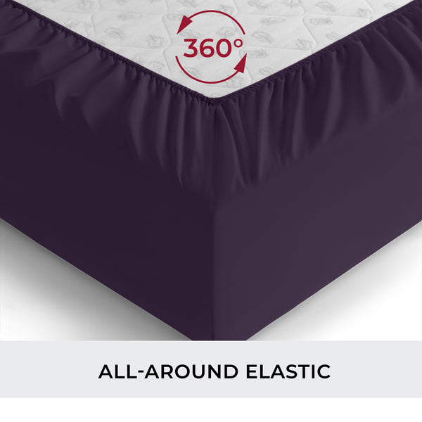 Iconic Collection Microfiber Fitted Sheet (Dark Colors)