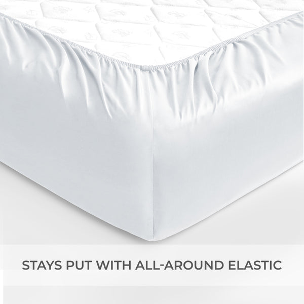 This Utopia waterproof mattress protector helps your mattress from
