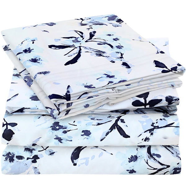 Iconic Collection Microfiber Bed Sheet Set with Colorful Prints