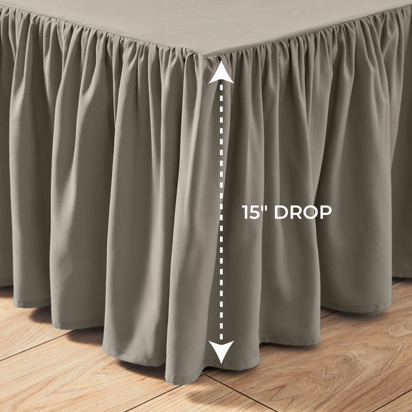Iconic Collection Microfiber Ruffled Bed Skirt