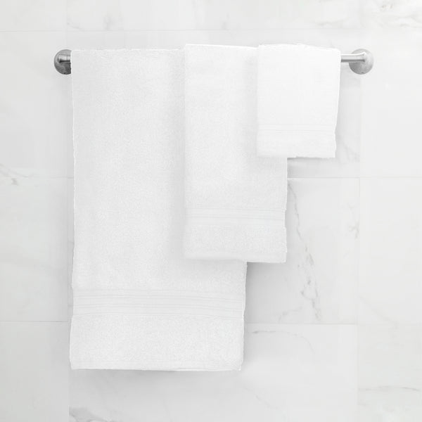 Huson 4 Piece Egyptian-Quality Cotton Hand Towel Set Color: White