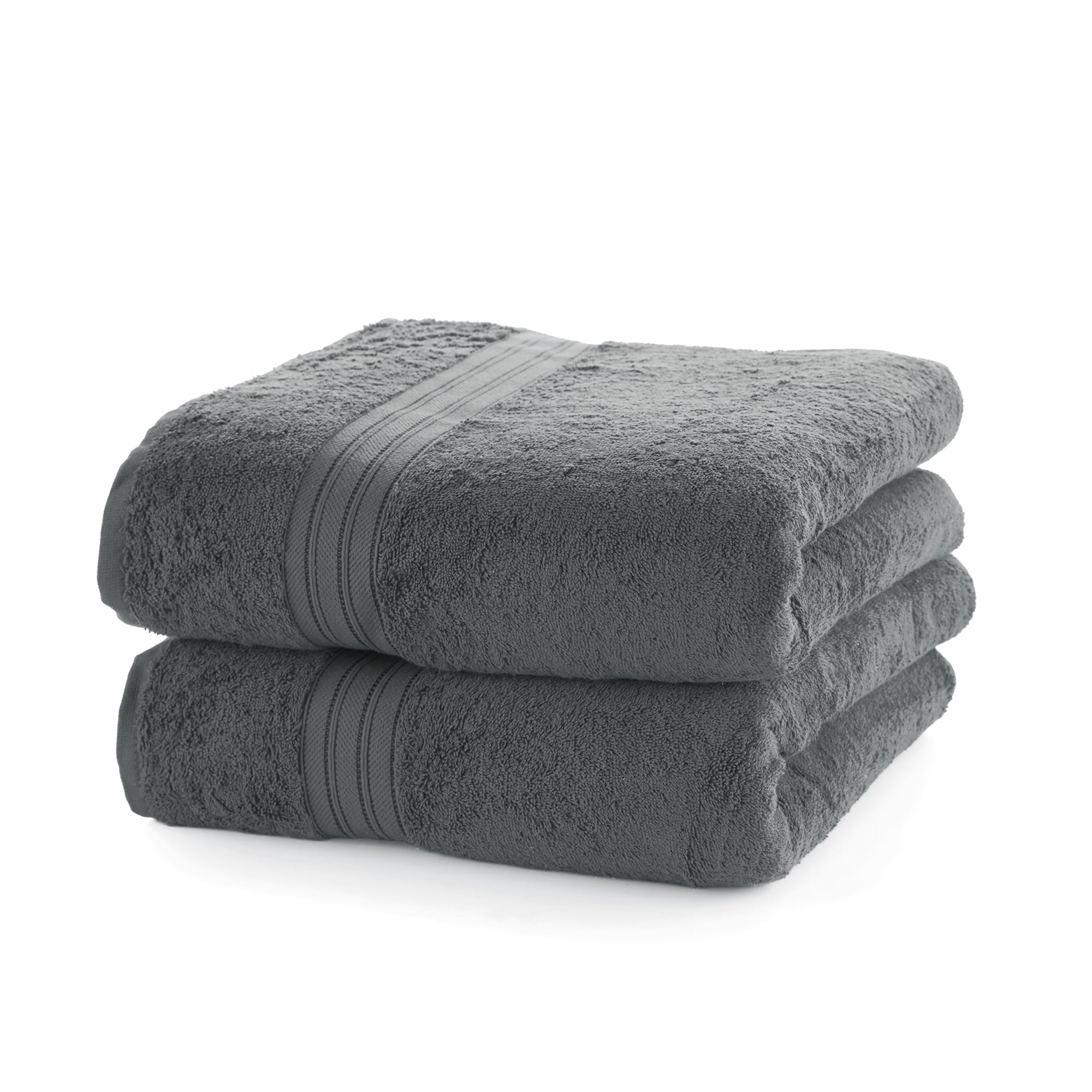 Mellanni Bath Towels 100% Cotton 27 inchx54 inch, 2 Pack, Gray, Size: 27 x 54