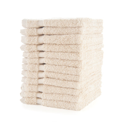 Washcloths, 100% Terry Cotton, Pack of 12