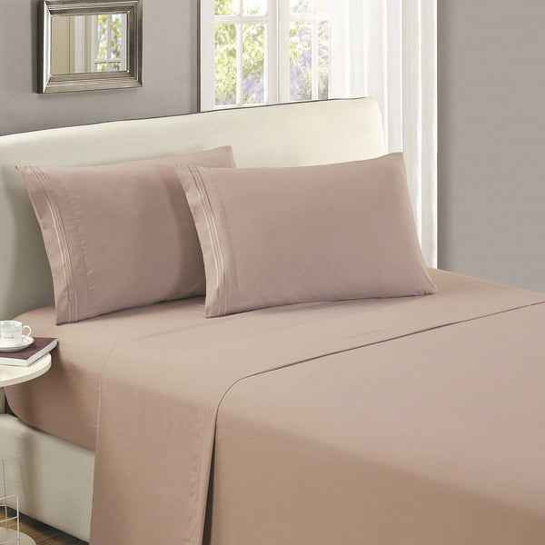 Mellanni Bed Sheet Set - Brushed Microfiber 1800 Bedding - Wrinkle, Fade, Stain